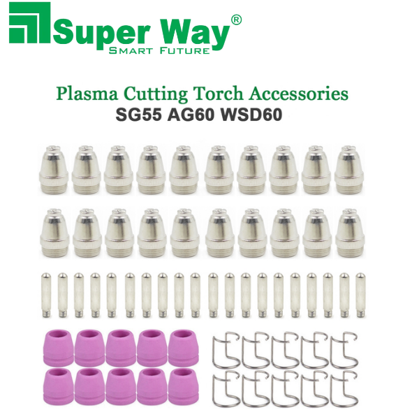 SG55 AG60 WSD60 Plasma Cutter Consumables Kit 34PK