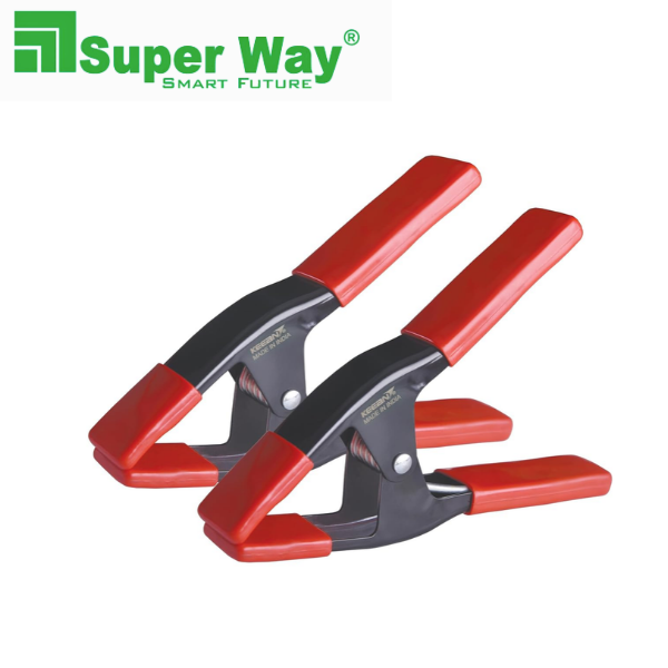 Heavy Duty Metal Spring Clamp 3 Inch Jaw Opening Pack of 2
