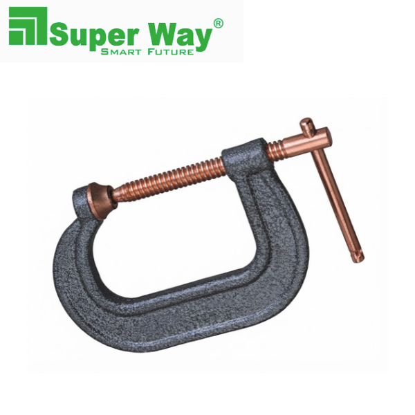 3 Inch Heavy Duty C Clamp Copper Plated Screw