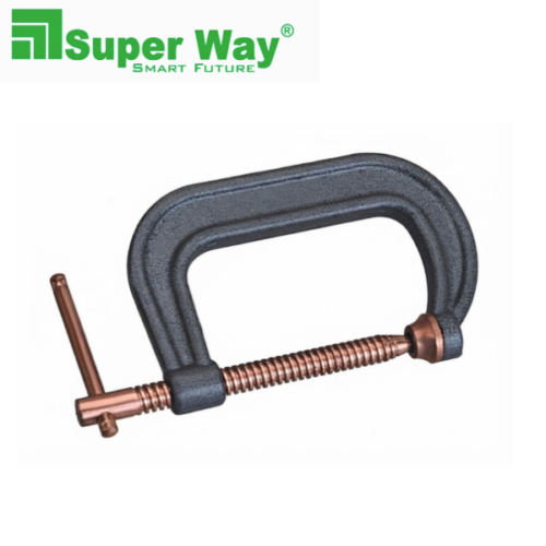4 Inch Heavy Duty C Clamp Copper Plated Screw