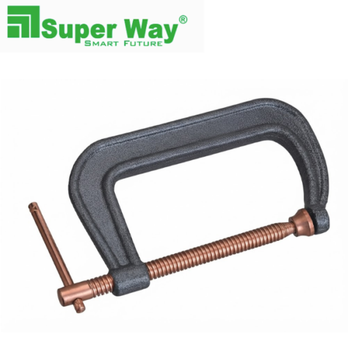 6 Inch Heavy Duty C Clamp Copper Plated Screw
