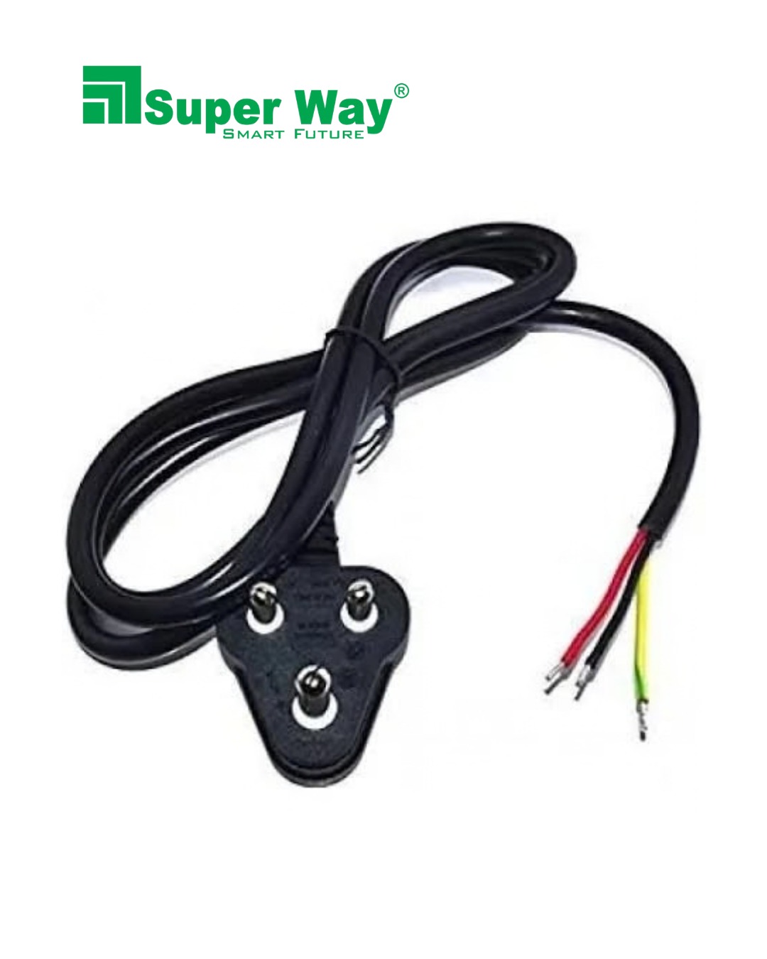 Welding machine power cable . 3 Pin Power Cable Mains Cord : 200amp. 250VAC - 3 meter Full Copper - High Quality [3pin industrial with plug and cable Gurd